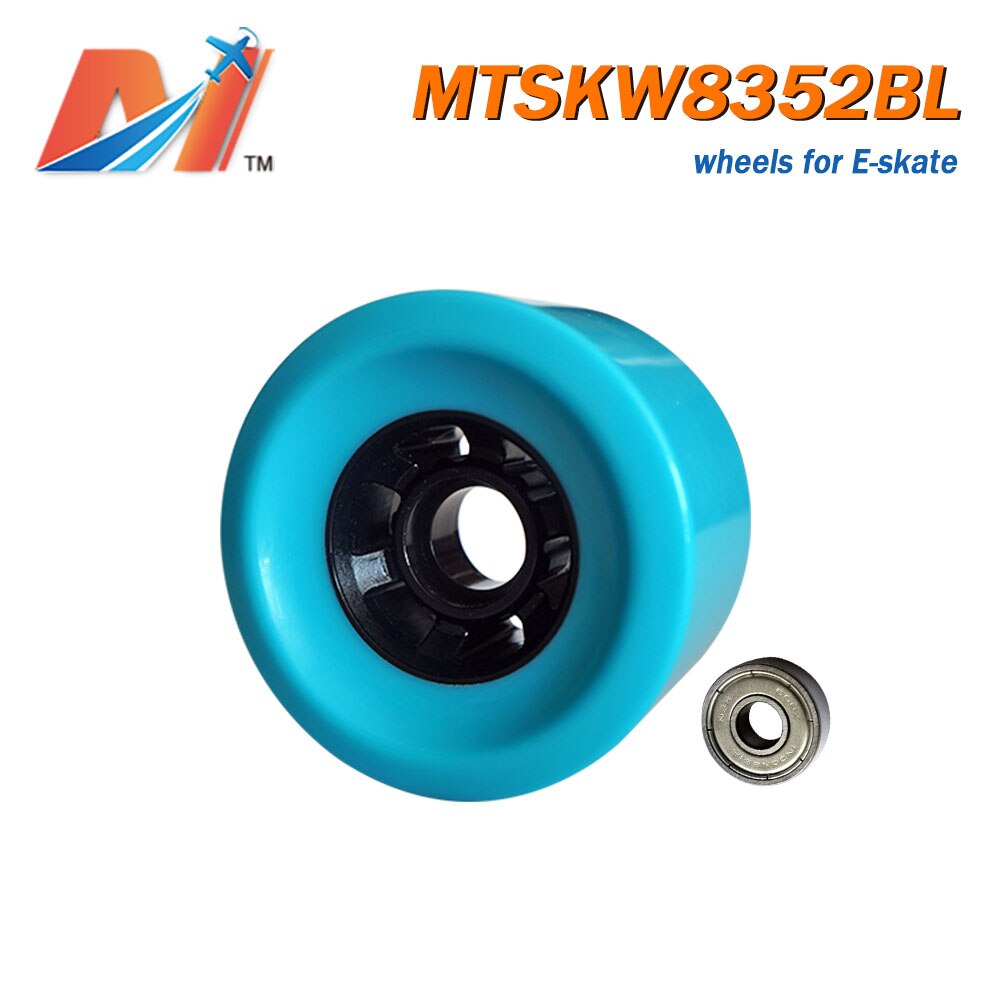 Maytech electric skateboard conversion kit PU wheels in blue (1pc)