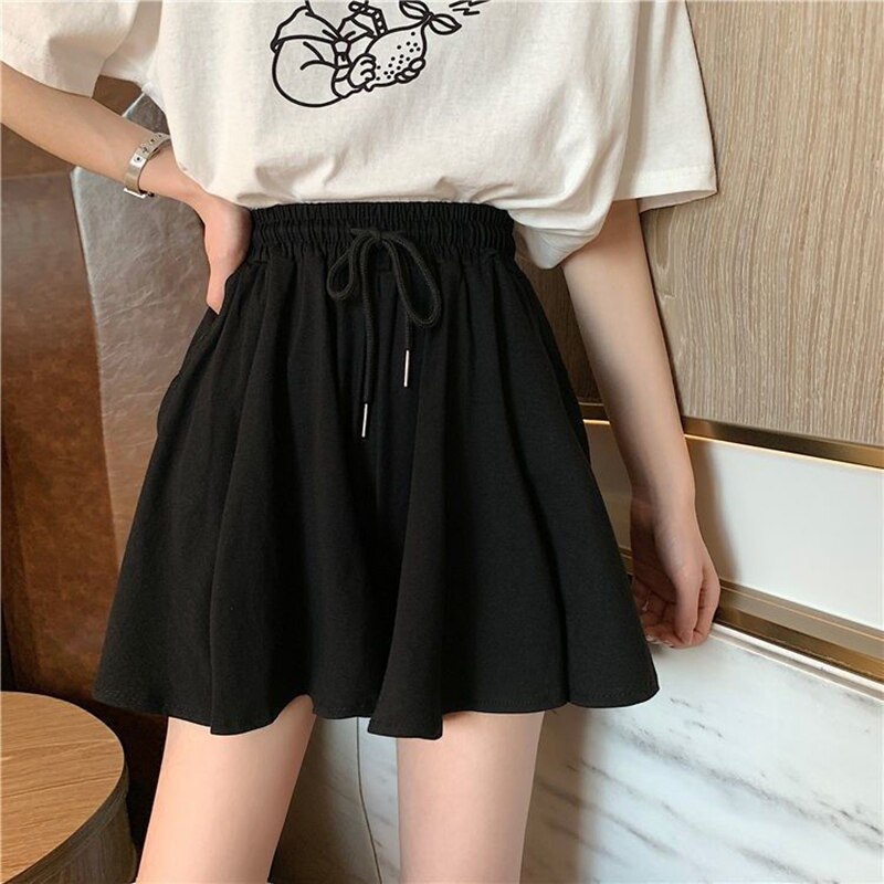 Pantalones cortos de cintura estrecha para mujeres, falda de 10-13-14-20-30 años de verano, para estudiantes de escuela secundaria y primaria