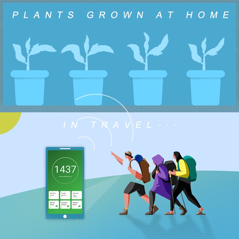 Garden remote control Intelligent watering device Automatic Water Drip irrigation system WIFI connection,Mobile APP control