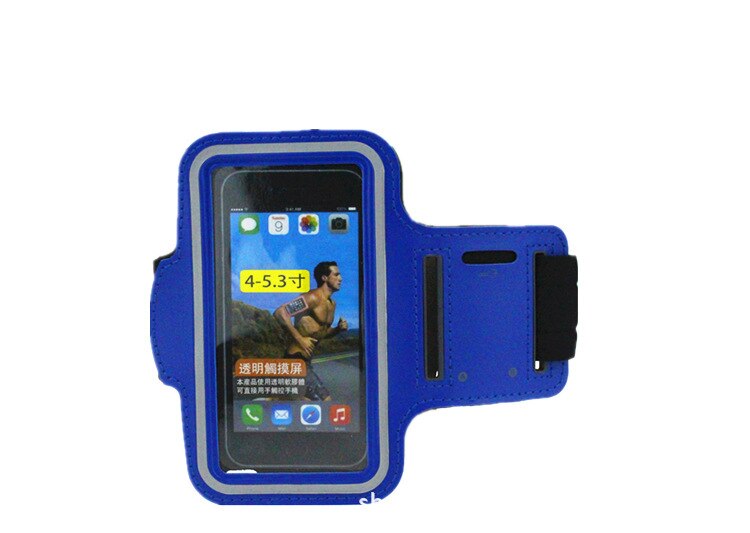 Xnyocn Universal Waterproof Running Gym Sport Adjustable Armband For iPhone 7 8 6 6S Samsung S7 S6 S5 Arm band Holder Bag Cases: Dark Blue