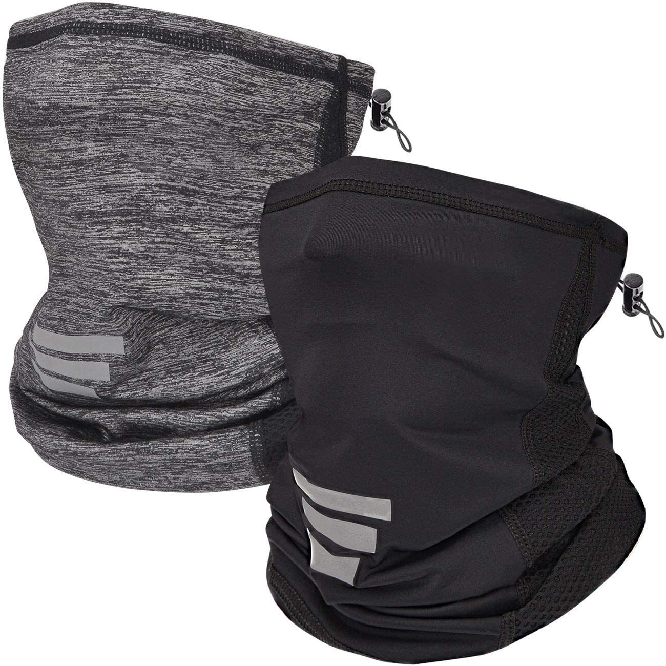 Masque cache-nez à cordon de serrage, cache-nez avec maille respirante pour Sports de plein air d&#39;été, Protection contre la poussière UV: 2 pcs set