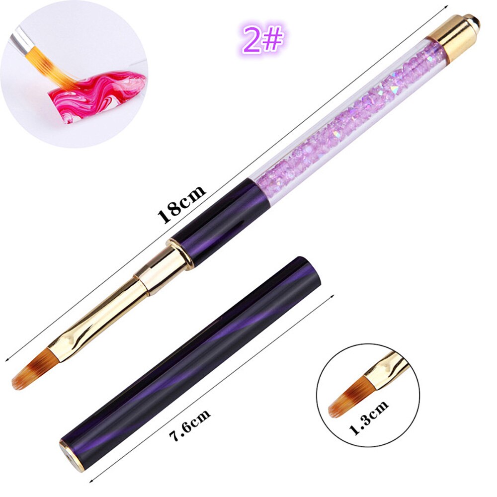 1pcs Ombre Nail Brush Pen Acrylic Nail Art Painting Sculpture Pull Line: P014-2