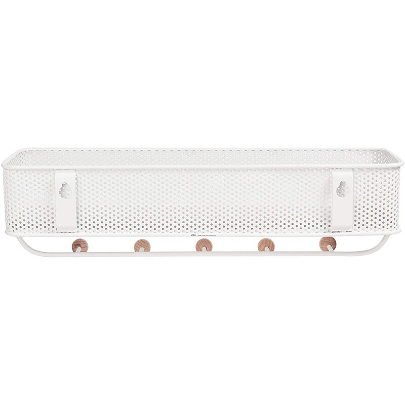 Entryway Organizer, Great for Storing Keys, Small Accessories, Mail, Wallets and More, White Finish