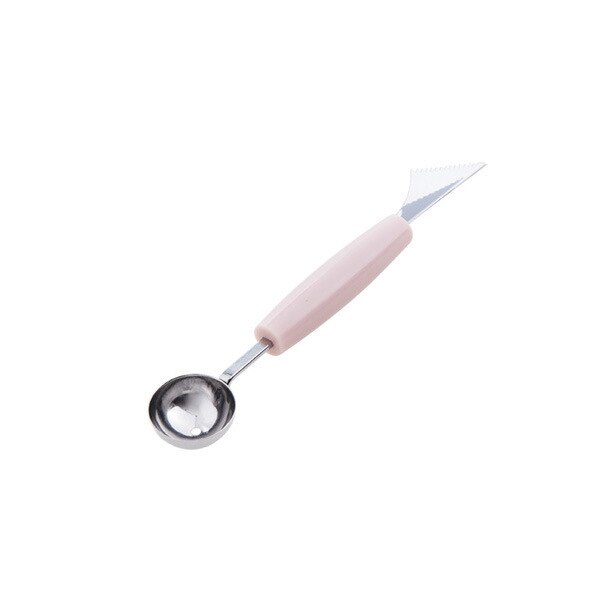 Carving Stainless Steel Melon Ice Cream Baller Double Ended Carving Scoop Sculpture Fruit Knife Spoon Tool Kitchen Sculpture: Light pink