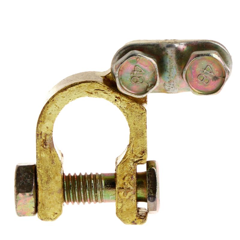 2Pcs Replacement Auto Car Battery Terminal Clamp Clips Brass Connector