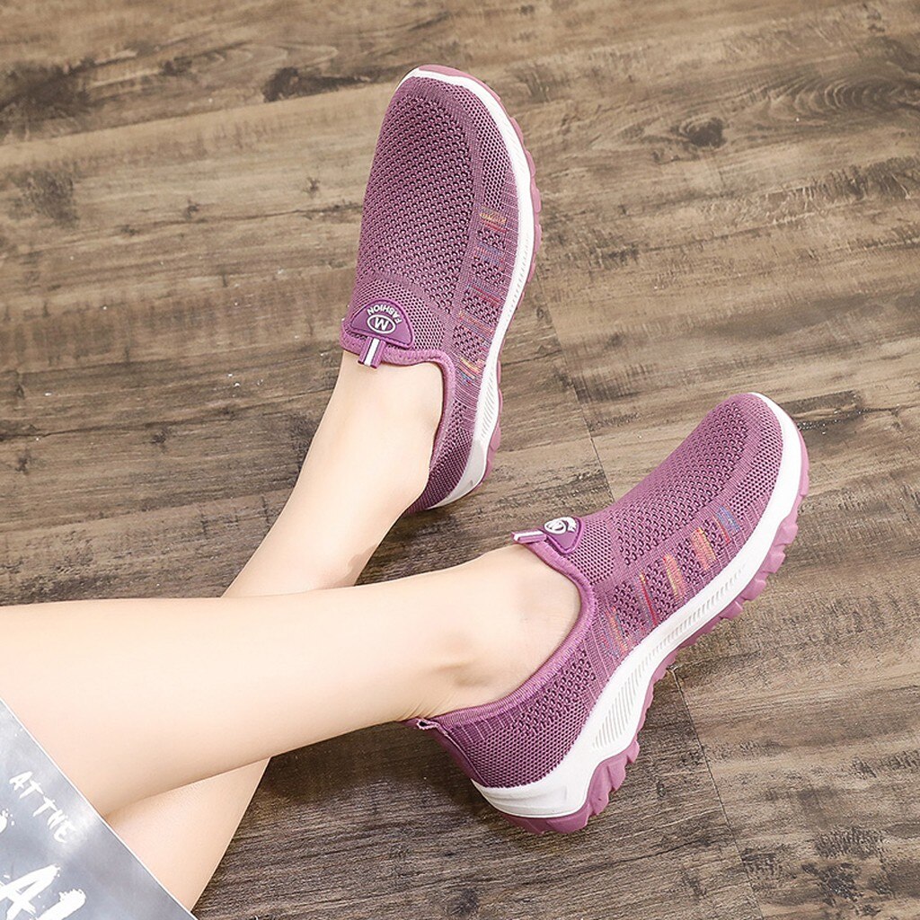 Femmes chaussures de Tennis respirant maille hauteur-augmentant Slip-on femme chaussette chaussures en plein air femmes baskets plates-formes inférieures épaisses