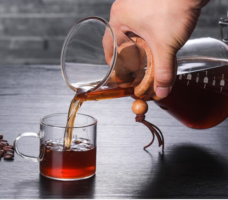 Chemix Simple Coffee Kettle, Coffee To Go 800ml Premium Handmade Glass Kettle, Easty to brew Chemeks Glass Portable Coffee Maker