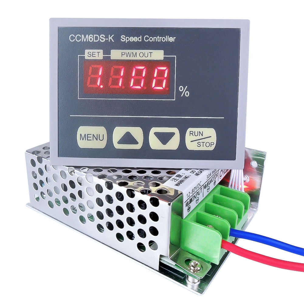 High Power 12V-80V DC 30A LED Digital Display PWM HHO RC DC Motor Speed Controller