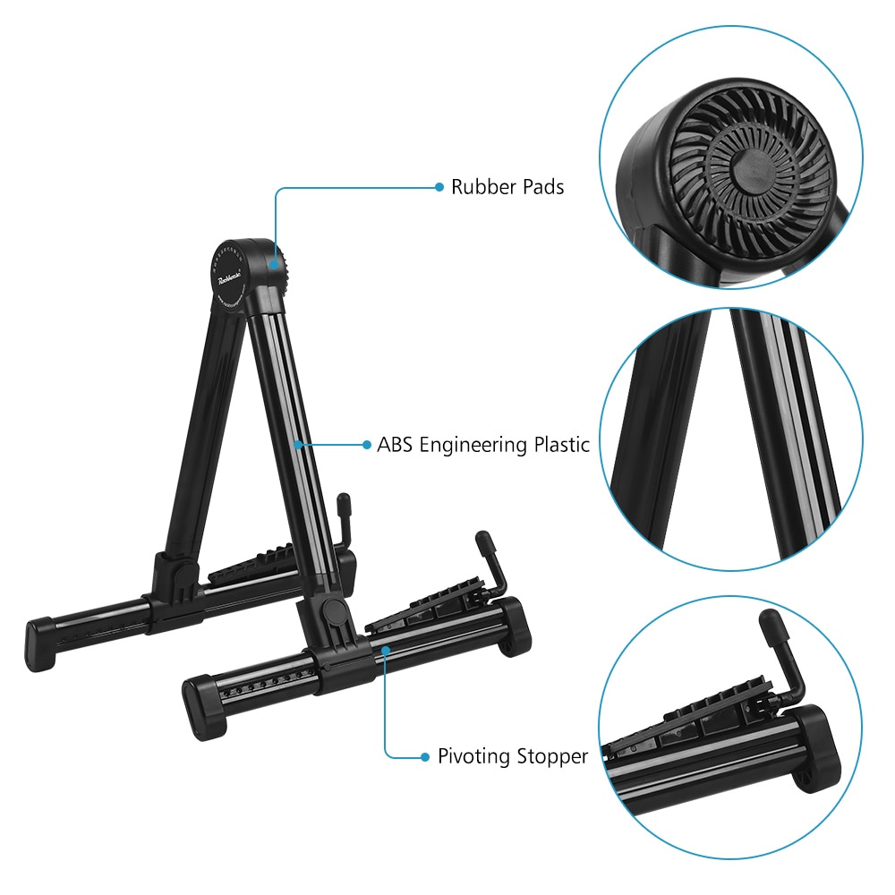 Elektrisk guitarstativ universal foldbar elektrisk akustisk basstativ a-frame musikalsk rackholder guitar tilbehør