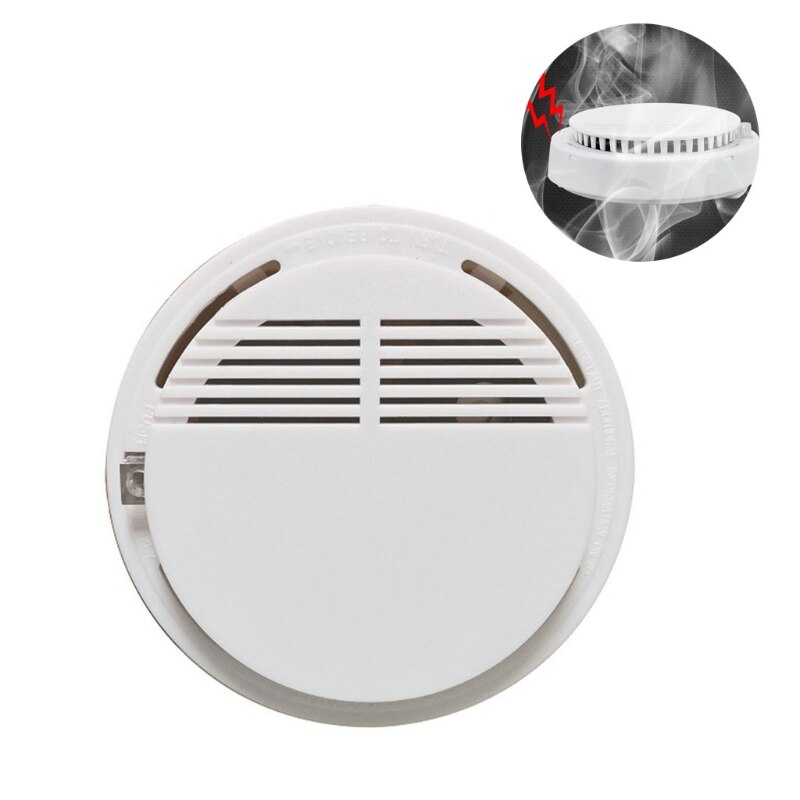 M6CF Smoke Alarm Fire Detector 9V Battery Operated Photoelectric Sensor Loud Alarm