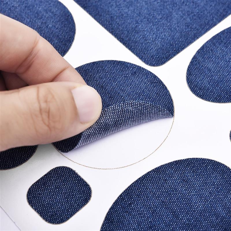 Gjør-det-selv stryke-på-denim-lapper for klær jeans selvklebende reparasjonsstoff gjør-det-selv-husholdningsklær sy stoff denim-lapper