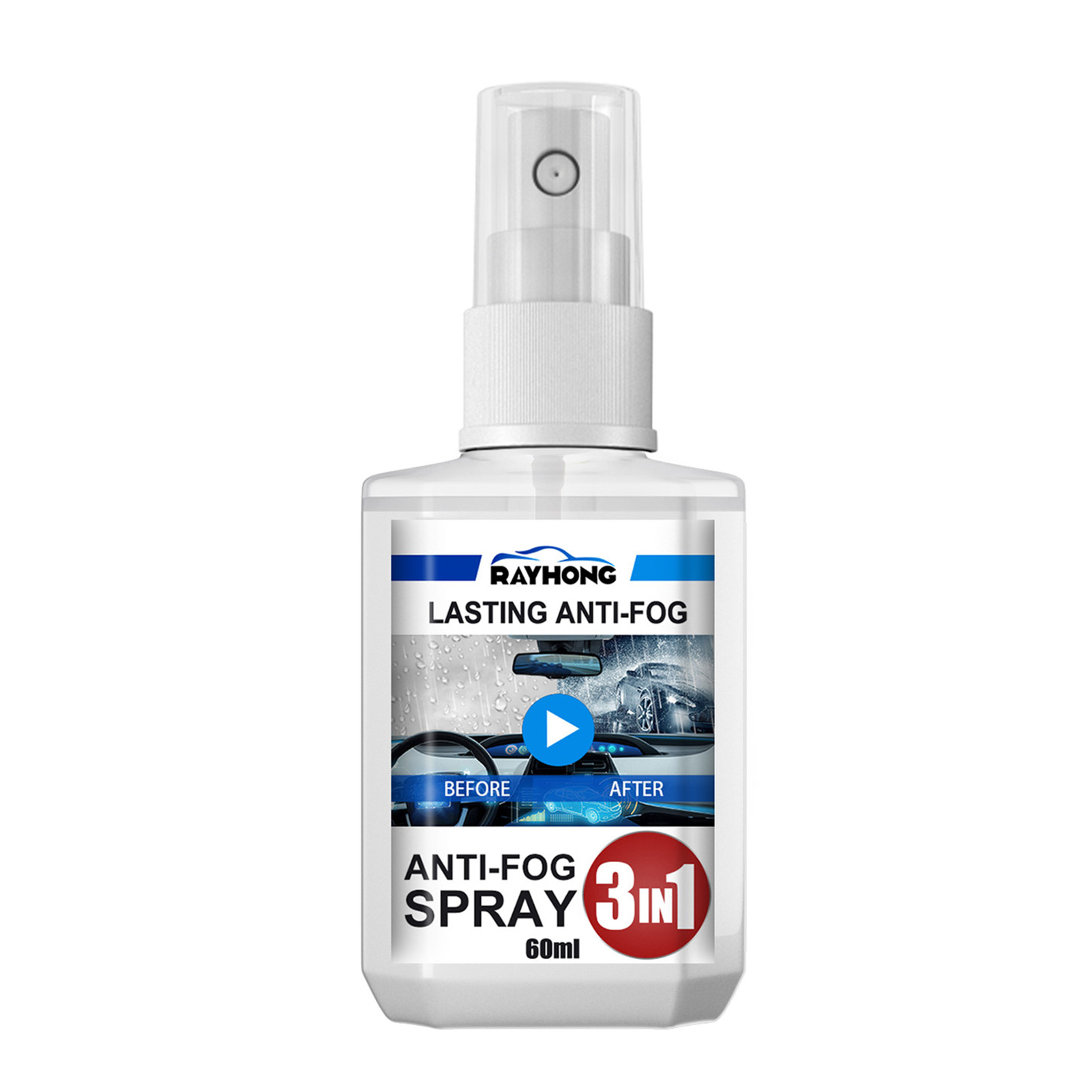 60ml Anti-fog Agent Spray Car Windshield Defogger Agent Auto Glass Rainproof Agent Coating Agent Car Window Anti-fog Spray: Default Title