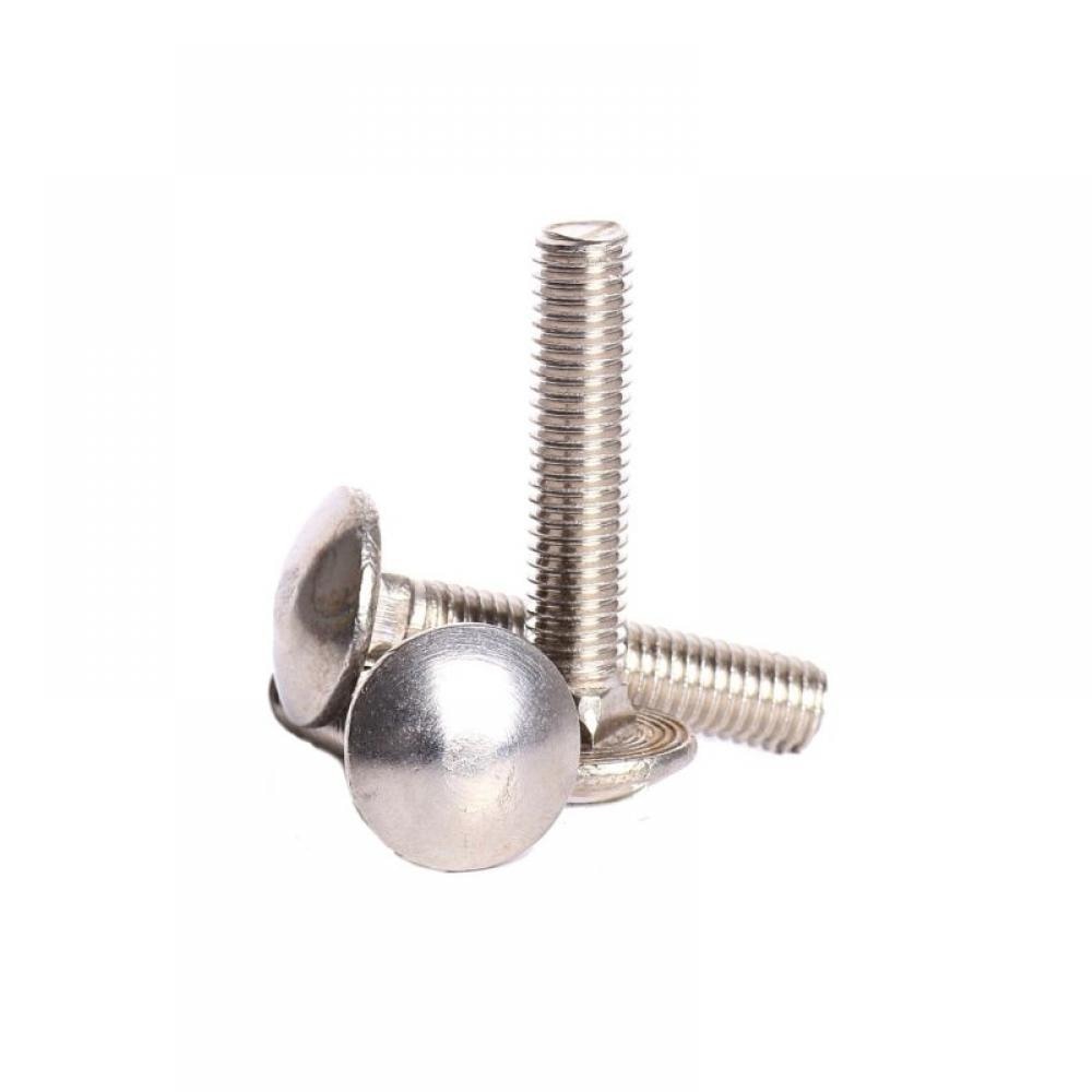 10 stk/parti  m8 8mm a2 vognbolter i rustfritt stål kopp firkantede vognboltskruer din 603 16-70mm lengde