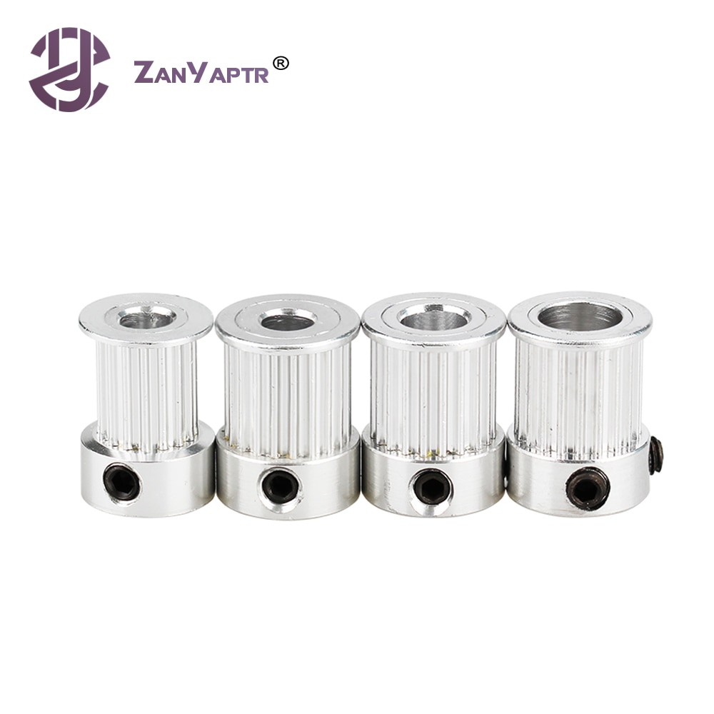 2GT GT2 10mm alésage de poulie 5mm/6.35mm/8mm 16 dents/20 dents engrenage de distribution en aluminium pour largeur de ceinture 10mm pour accessoires d'imprimante 3D