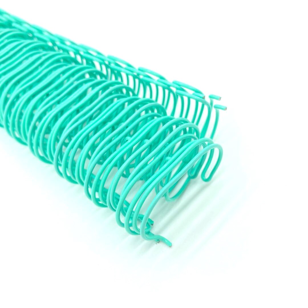 19.1mm 50pcs Metal YO Double Coil Calendar Binding Coil Notebook Spring Book Ring Wire O Binding A4 Binders Double Wire Binding: teal