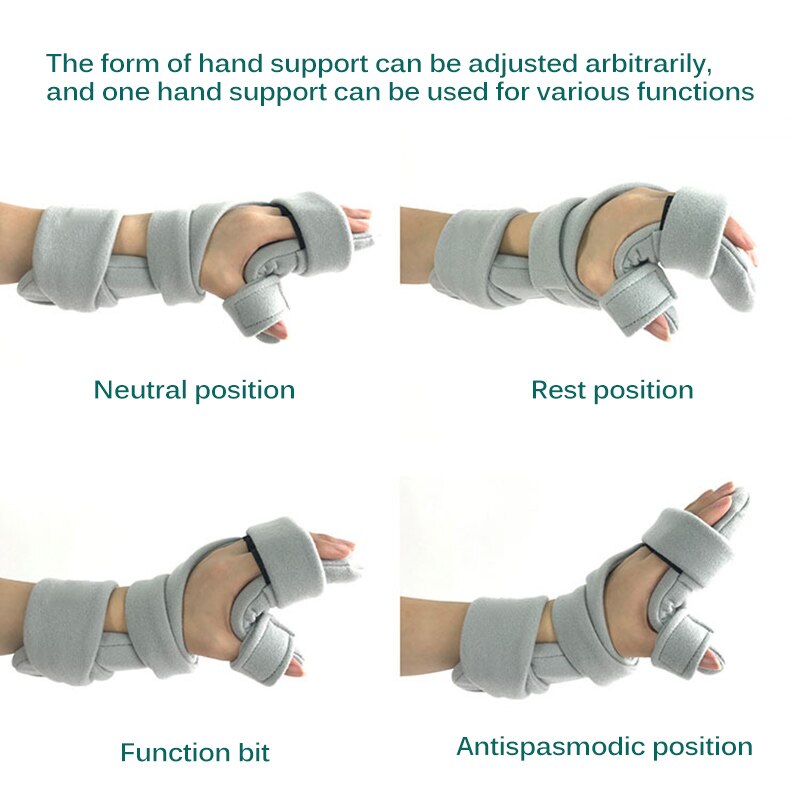 Vaste vingercorrector functionele fractuurrevalidatie hand polsspalk immobilisator verstelbare rustcorrector grijs vast