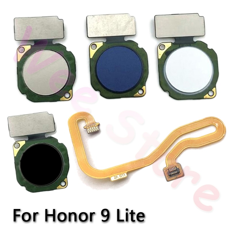 Ritorno a casa Pulsante Cavo Della Flessione del Sensore di Impronte Digitali Per Huawei Honor 9 Lite Originale Parti di Riparazione Del Telefono