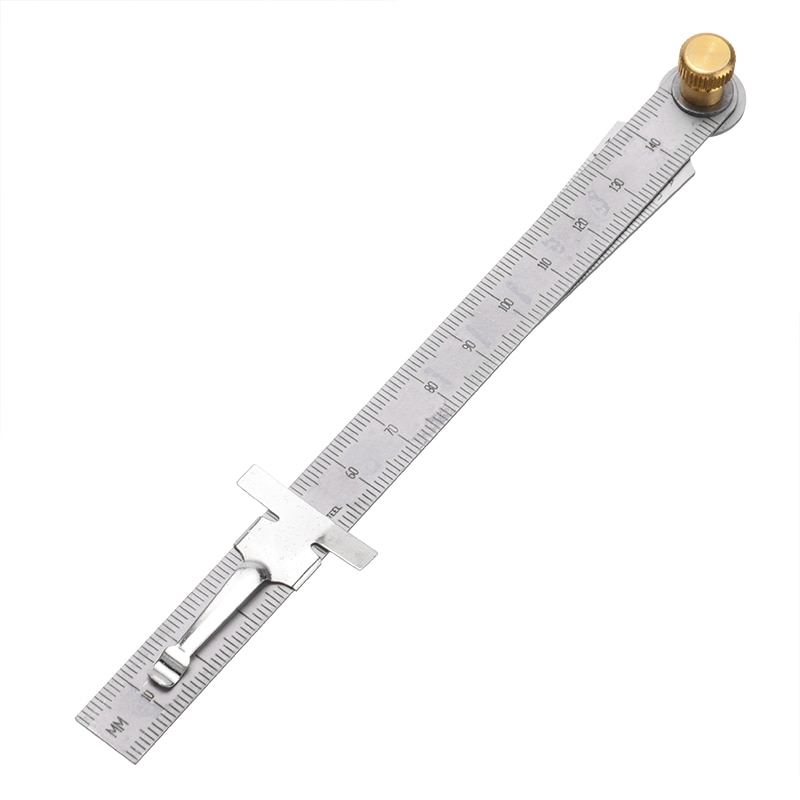 Calibrador cónico de soldadura, regla de profundidad de acero inoxidable, inspección de orificios para herramienta de medición, 1 ud.