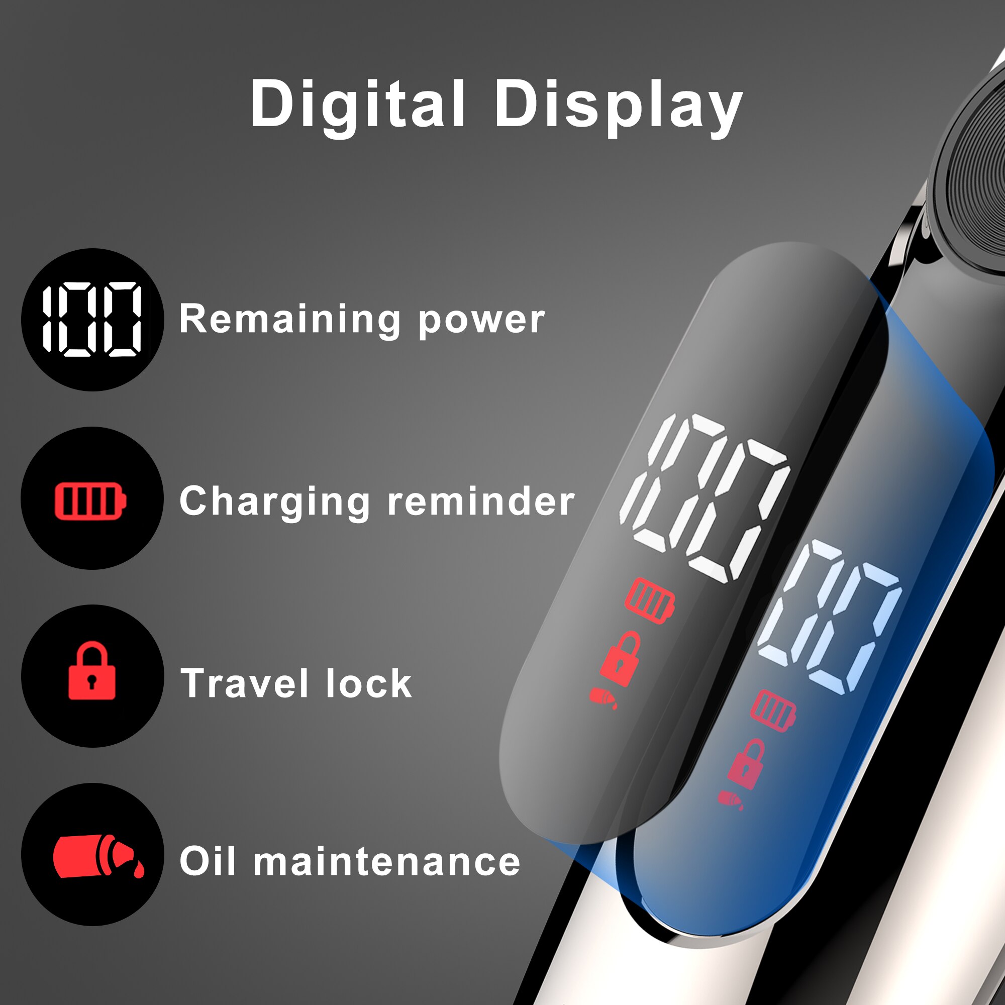 Solimpia Hair Clippers Men  Washable Electric Clipper Adult Hair Machine Grooming Kit With Hairdressing Cape