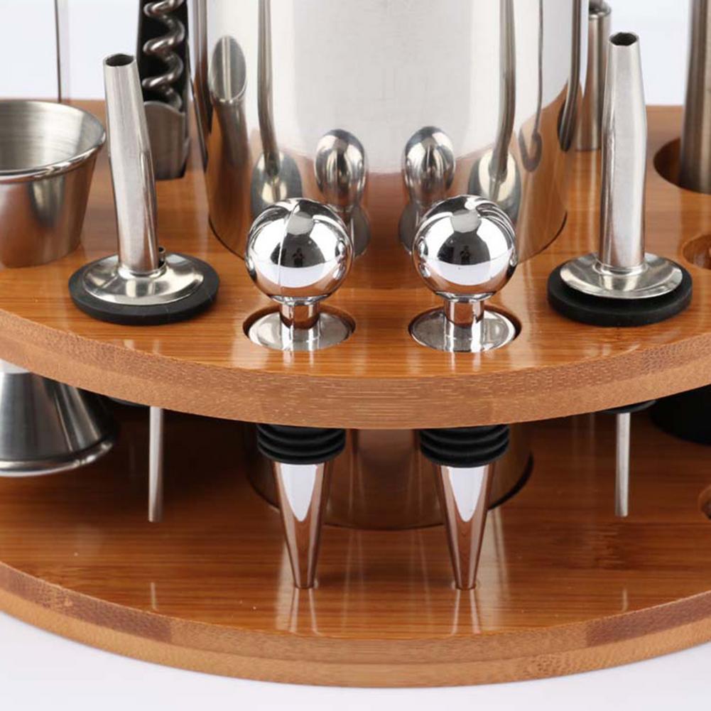 12 Pcs Stainless Steel Mixing Utensil Set Shaker Pot Commercial Utensil Full Bar Kit Cocktail Handglass