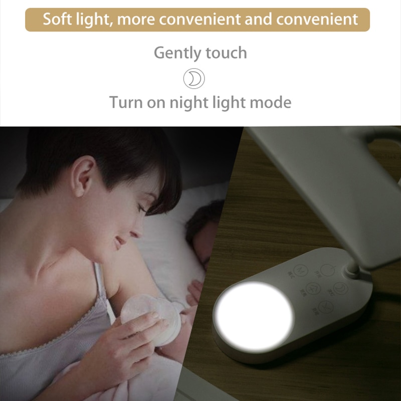 Innovative Dual Lamp USB Charging 5 Stops Cold/Warm Light Table Lamp Desk Table Light Led Desk Lamps Flexo Flexible Lamp