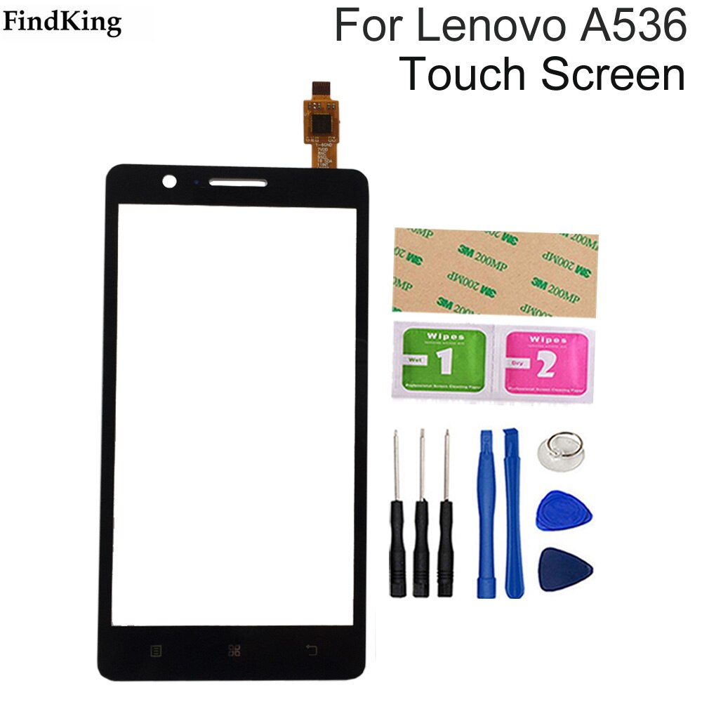 5.0 ''Telefoon Touch Screen Voor Glas Voor Lenovo A536 Een 536 Touch Screen Touch Panel Digitizer Glas Gereedschap Lijm: Black With Tools