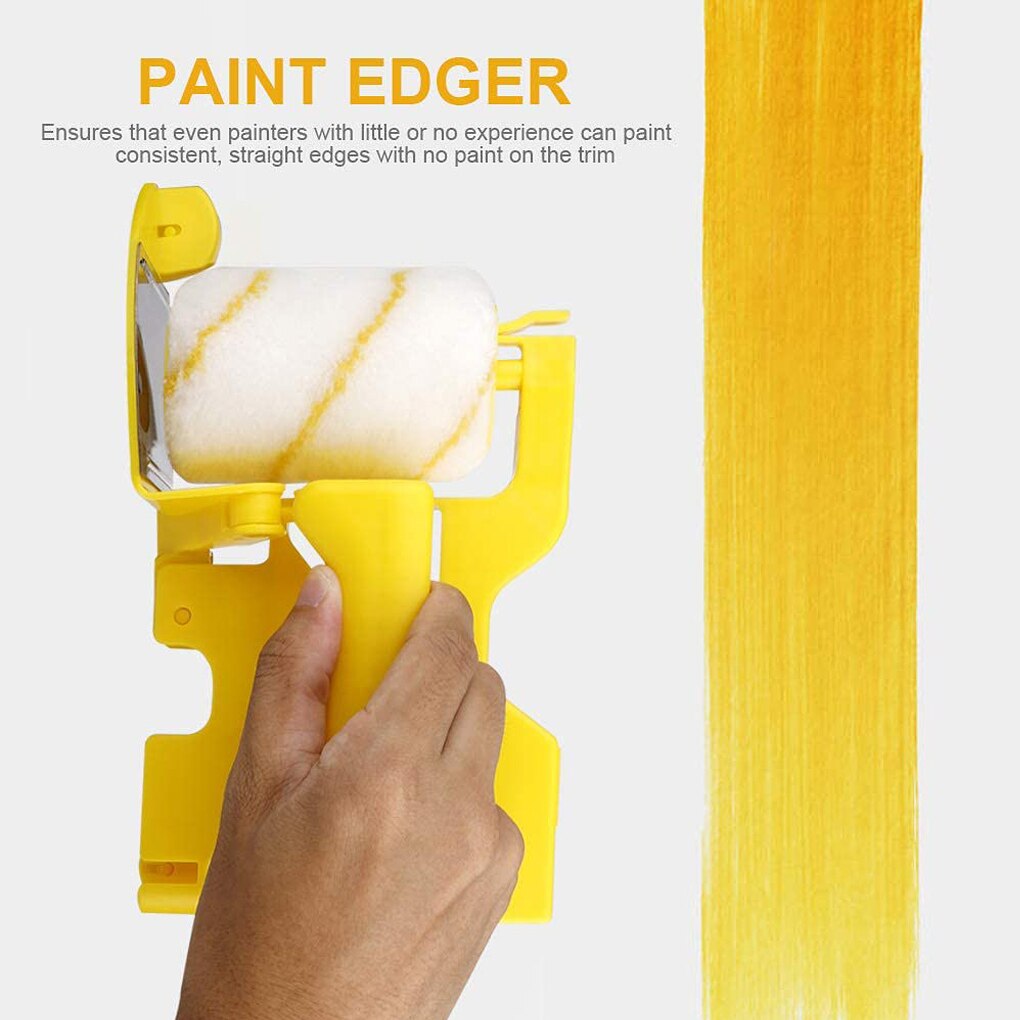Clean-Cut Paint Roller Brush Multifunctional Roller Paint Brush Clean-Cut Paint Edger Wall Painting Roller Brush Set