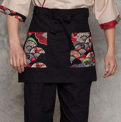 Nowe japońskie styl szef kuchni restauracji fartuchy kawiarnia Dom hotelowy kelner kelnerka kucharz fartuch wysokiej jakości 3 kolory: 1