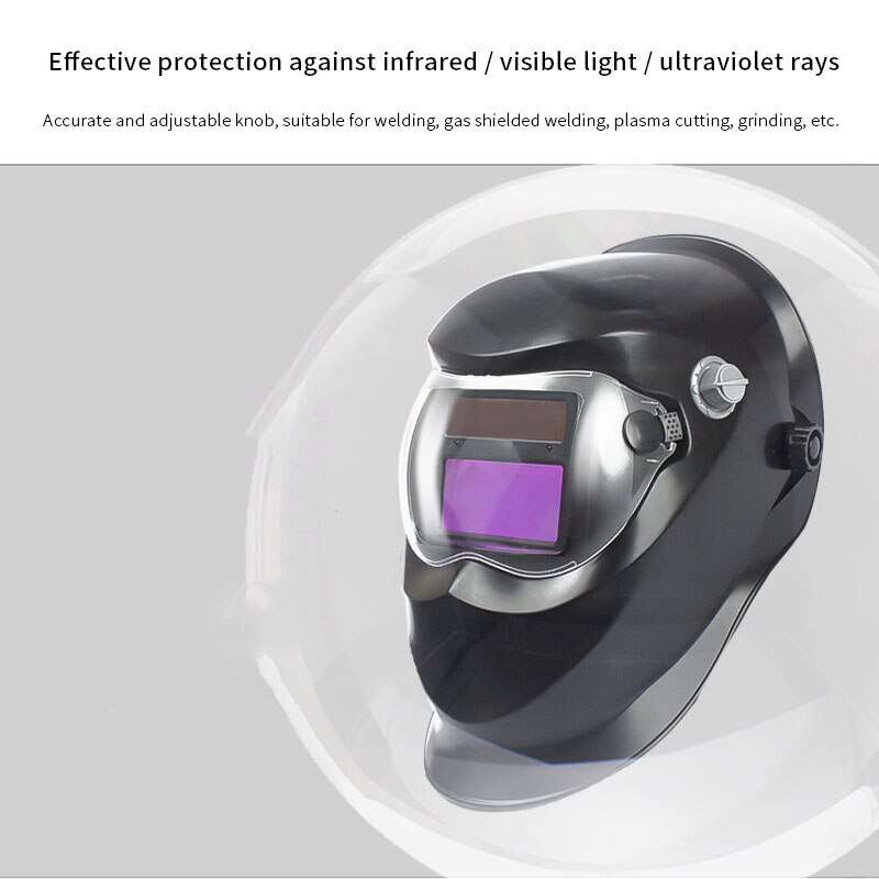 Solar Auto Darkening Adjustable Welding Mask Helmet Automatic Welding Shield Head-Mounted Argon Arc Welding ProtectIve Cap
