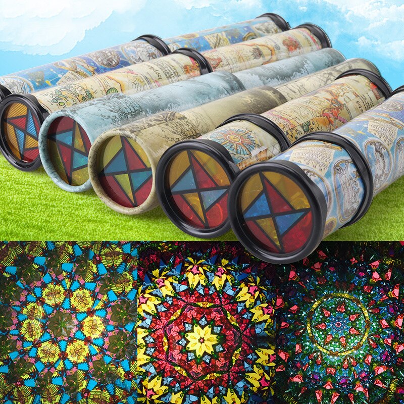 Skalierbare Drehung Kaleidoskop 30cm Magie Wechselvolle Einstellbar Phantasie Farbige Welt Spielzeug Für Kinder Autismus Kind Puzzle Spielzeug