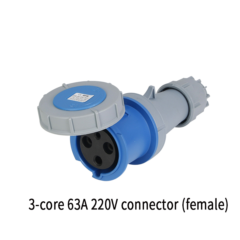 IP67 waterproof industrial plug/dark socket 63A 3/4/5 core pin 220V/380V Male and female plug sockets: Red