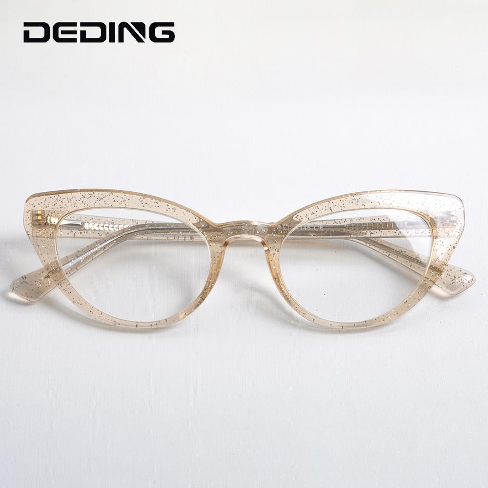 Cat eye  tr90 damesbrilmontuur met multicolor glazen op sterkte, monturen met veerscharnier, damesbril met heldere glazen  dd1602