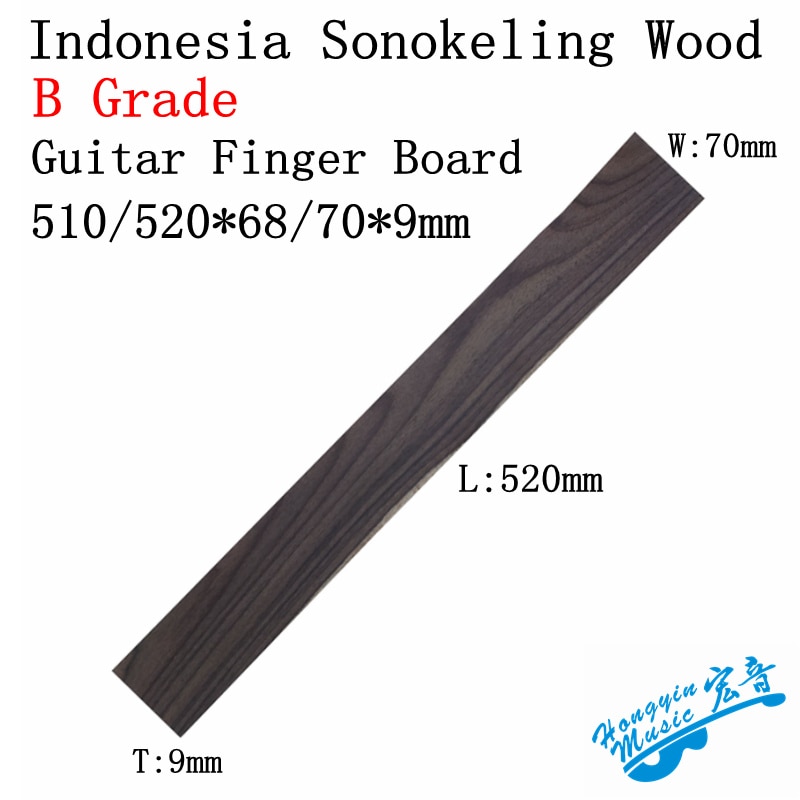 Handmade A Grade Indonesia SONOKELING Wood Guitar Fingerboard Material DIY Rosewood Fingerboard Guitar Accessories 520*70*10mm