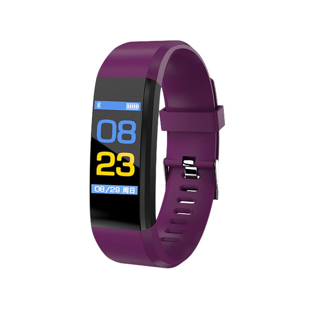 0.96 Inch Smart Horloge Sport Fitness Armband Hartslagmeter Bloed Zuurstof Meter Vrouwen Horloges Waterdicht Mannelijke Smartwatch: Purple