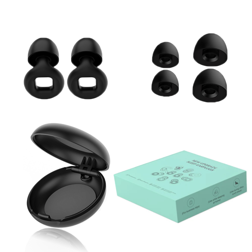 Sound Insulation Noise Prevention Earplug Noise Reduction Sleep Products Deep Sleep Swimming Ear Plug Loop Shape Silent Earplugs: Light Grey