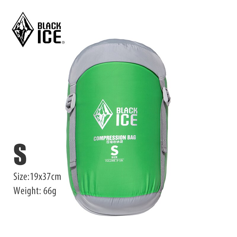 Black Ice Compression Sack Storage Bag Ultralight Down Sleeping Bag Stuff Sack S/M/L for Backpacking Hiking Camping Blackice: S Green