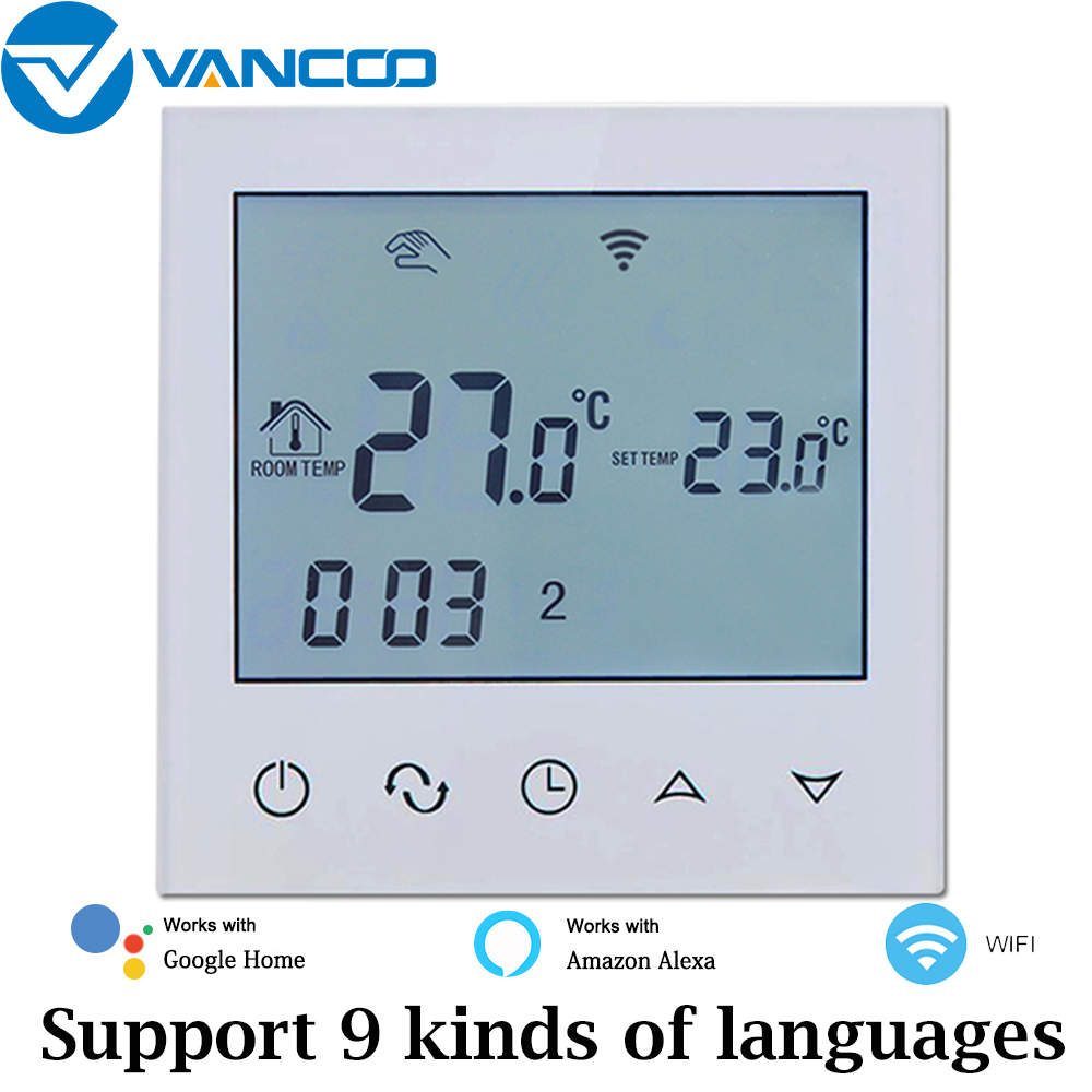 Vancoo Wifi Voice Temperatuurregelaar Thermostaat Alexa Digitale Display Programma Mobiele Telefoon App Draadloze Thermoregulator