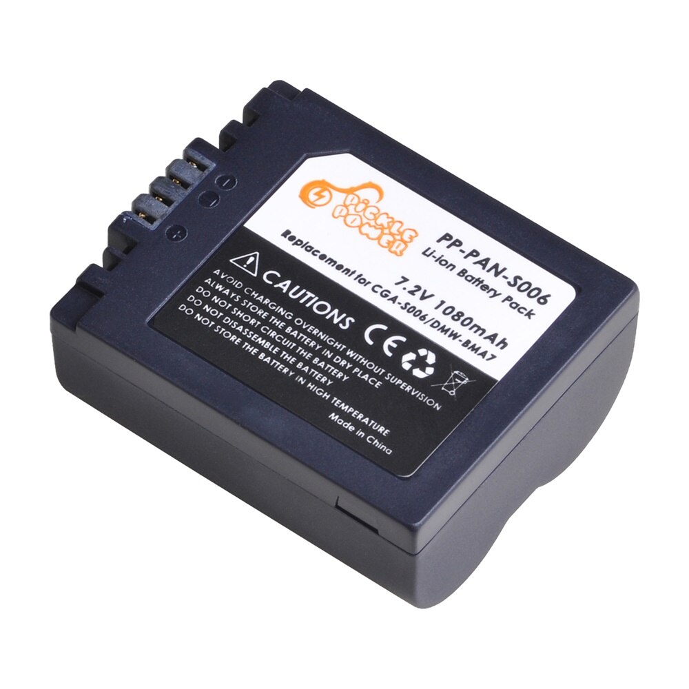 CGA-S006 DMW-BMA7 Battery +LED Daul USB Charger for Panasonic Lumix DMC-FZ7 DMC-FZ8 DMC-FZ18 DMC-FZ28 FZ30 FZ35 FZ38 FZ50 Camera: 1 Battery