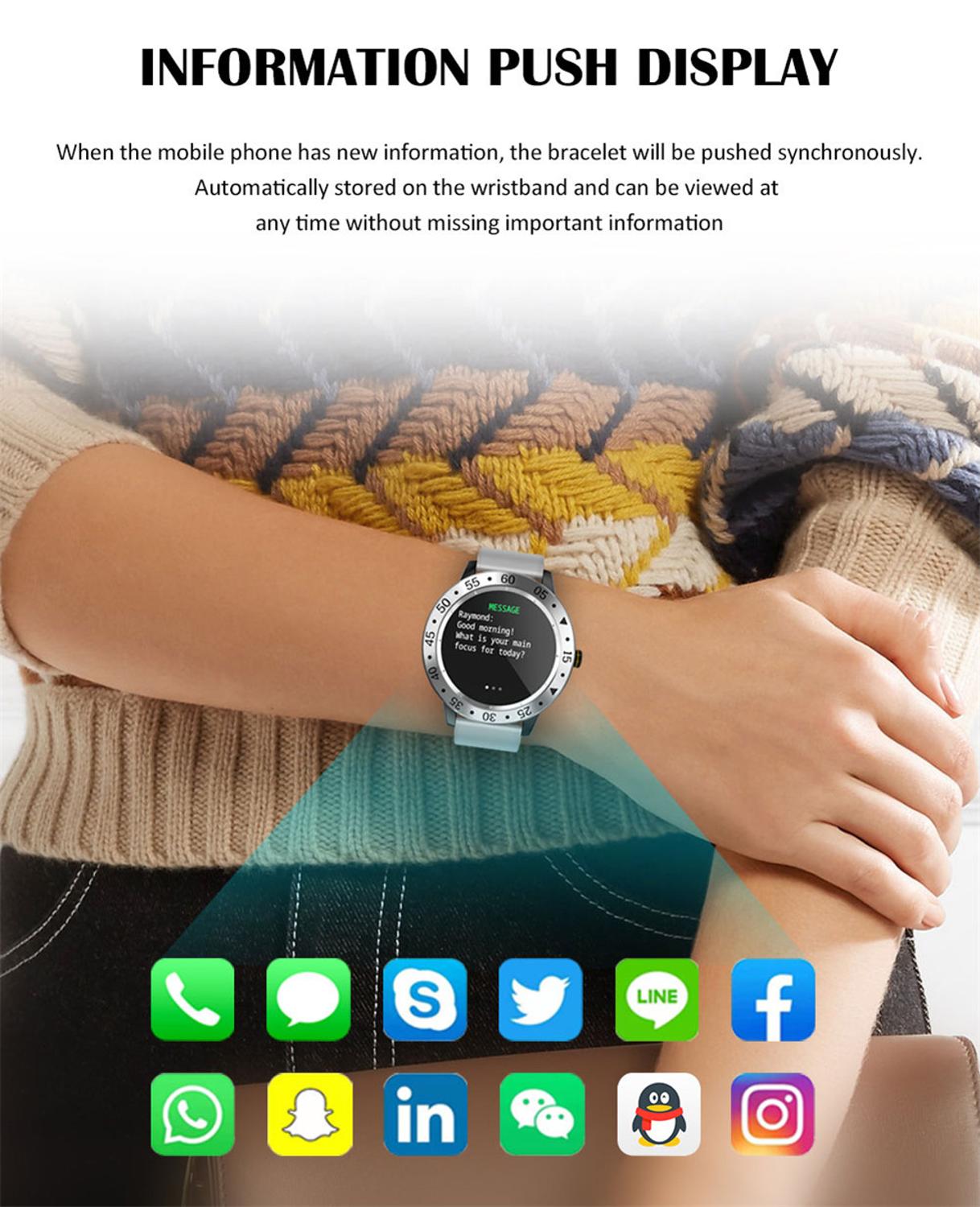 neue Clever Uhr Bluetooth Armbanduhr Anruf Nachricht Benachrichtigung Sport Band Schlaf Herz Bewertung Blutdruck Monitor