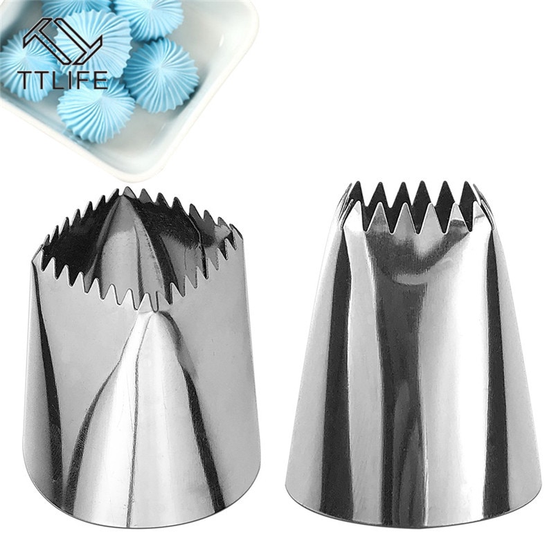 TTLIFE Grote Maat Plein Icing Piping Nozzles Cake Decorating Pastry Tip Sets Fondant Cakevorm Gereedschappen 2 Maten