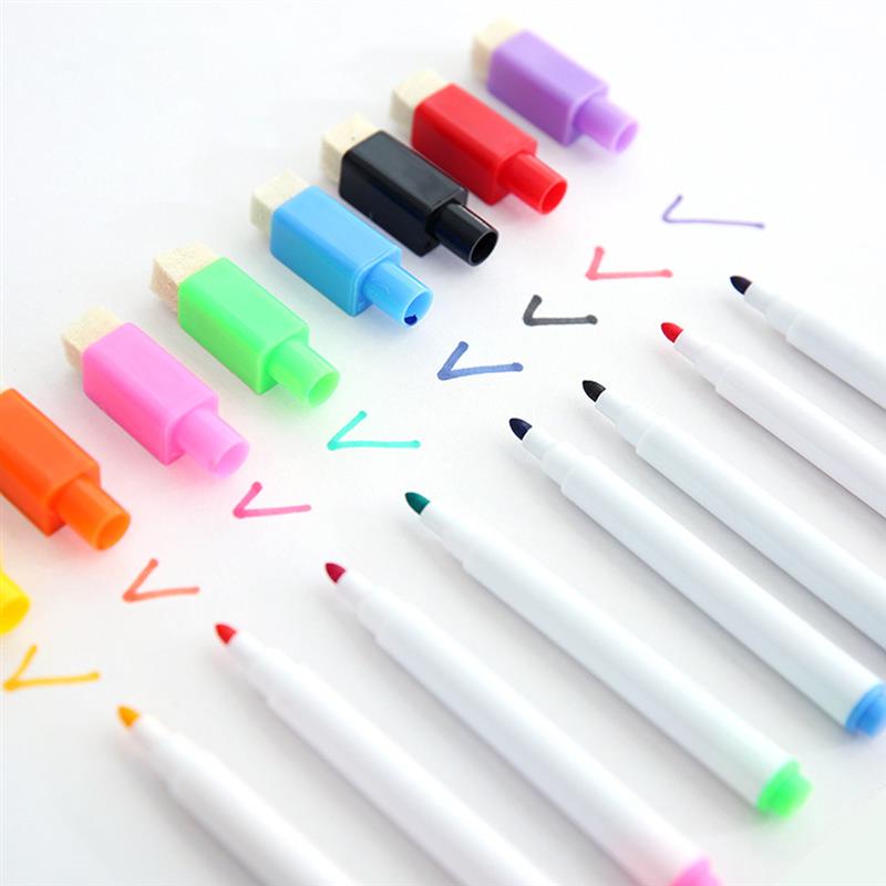8colors Erasable magnetic White Board Marker Pen Whiteboard Marker Chalk Glass Ceramics Office School art marker colorful ink