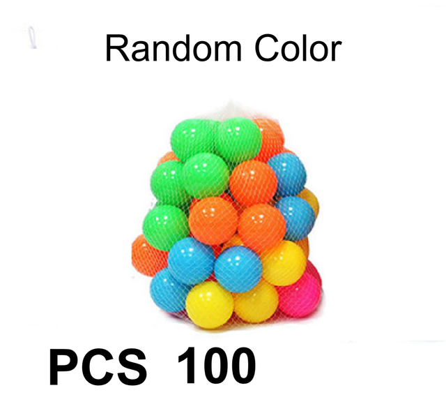 Bola de agua colorida para piscina, juguete ecológico de plástico suave para piscina de agua, ola de mar, juguetes de mina para carpa para bebé: AZ060-100PCS