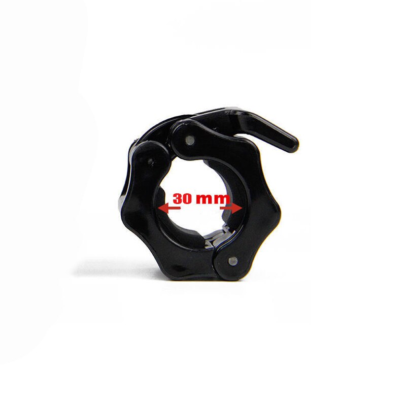 Clip de bloqueo para barra de pesas o mancuernas olímpicas, 2 uds., 25/28/30mm, para gimnasio: 2pcs Black 30mm