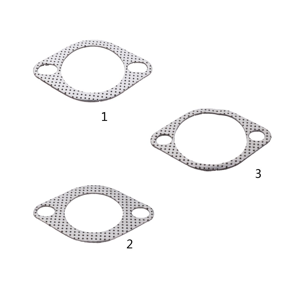 Automotive 2 Bolt High Temp Exhaust Gasket Flange 2.5 inch Multi Layer Stainless Steel and Graphite Construction
