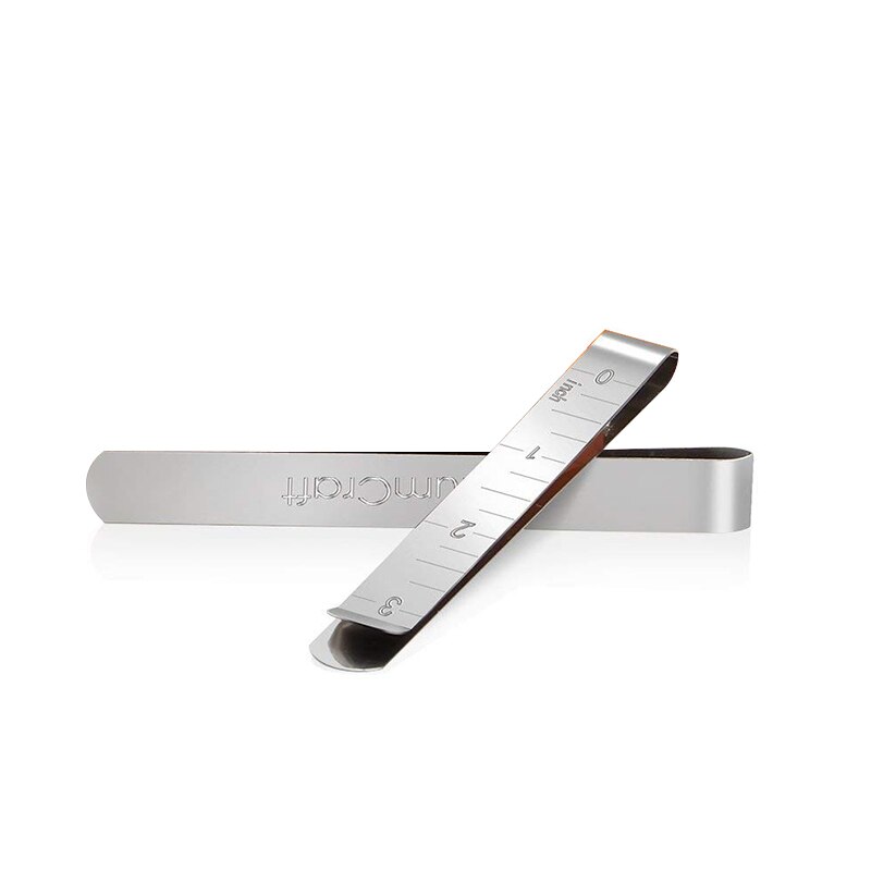 20Pcs Metal Sewing Crimping Clip Stainless Steel Hemming Clips With Built-in Ruler Cloth Measurement Ruler