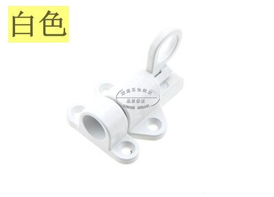 Säkerhetsdörr grind spärr aluminium dragring fjäder studs fönster bult självstängande hasp skjutlås fönster dörr hårdvara: Vit
