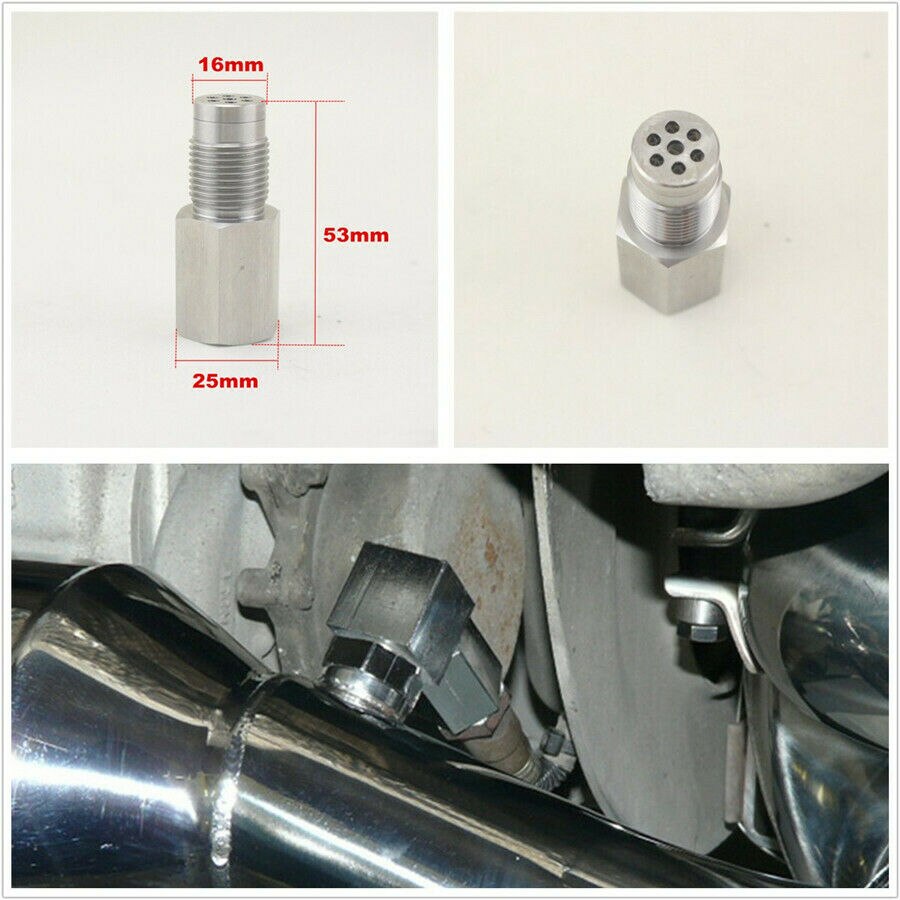 1 Piece Car Oxygen Sensor Extender Spacer Adapter M18X1.5 Bung Catalytic Converter Engine CEL O2 Eliminator Stainless Steel