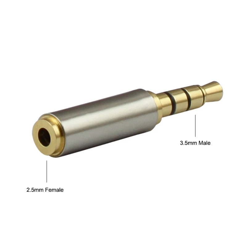 3.5mm to 2.5mm / 2.5 mm to 3.5 mm adapter konverter stereo lyd hodetelefonkontakt: 3.5mm hanner  to 2.5mm