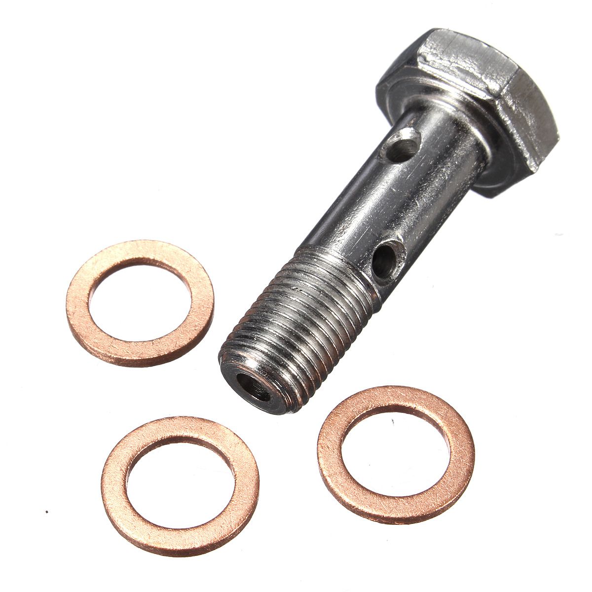 10mm m10 x 1.00 forkromet jern rustfritt linje dobbel banjo bolt skiver bremsefjæringe