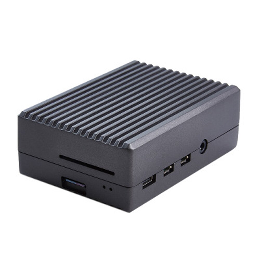 Raspberry Pi 4 Model B Aluminum Alloy Case/ Passive Cooling Shell Metal Enclosure Heat Dissipation for Pi 4B: black case